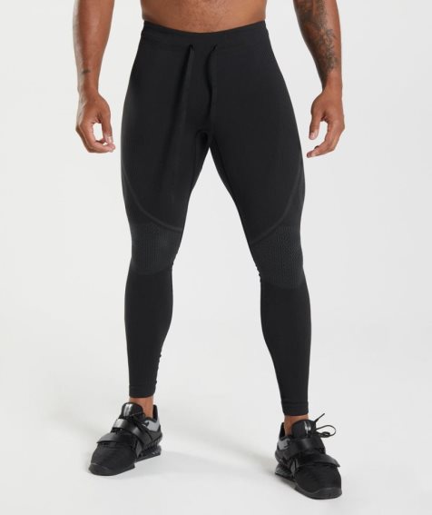 Men's Gymshark 315 Seamless Leggings Black | NZ 5ZPLEJ